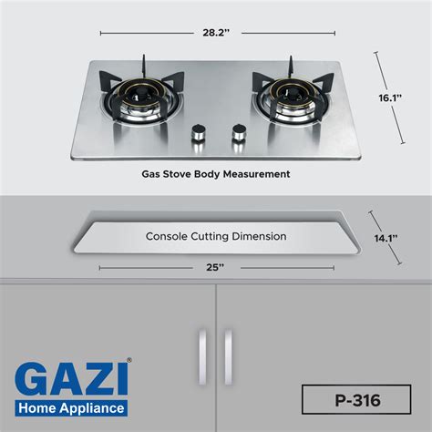 gazi gas stove p316